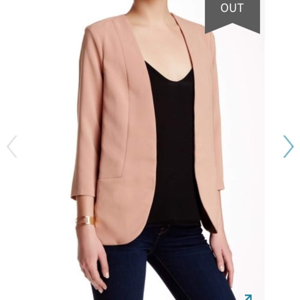 Harlowe & Graham | Open Front 3/4 Sleeve Blazer